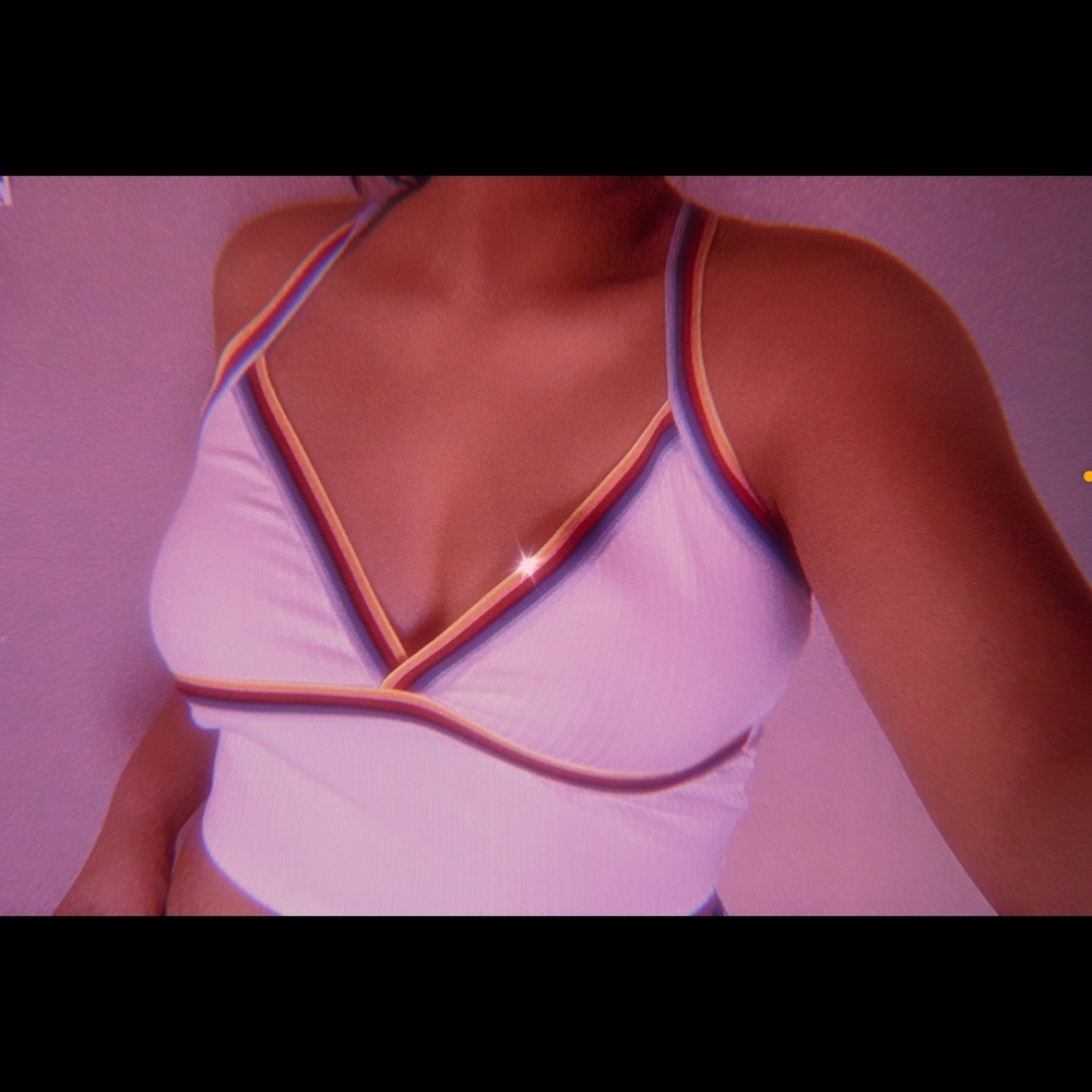 Rainbow Stripe Crop